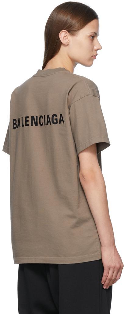 商品Balenciaga|Brown Cotton T-Shirt,价格¥3804,第5张图片详细描述