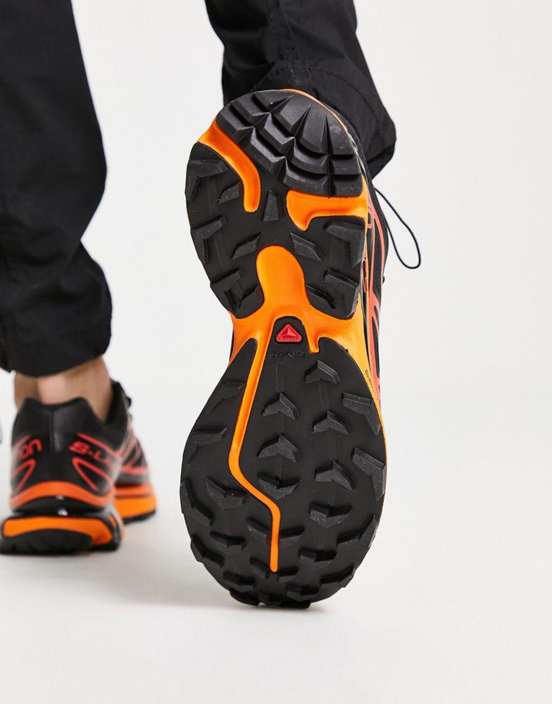 Salomon XT-6 trainers in black/orange商品第2张图片规格展示