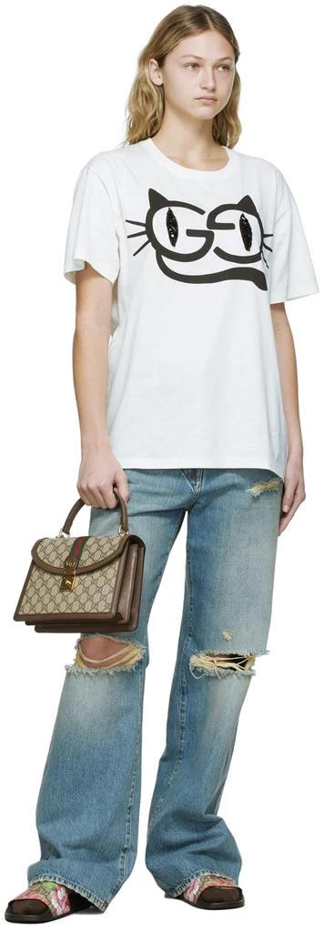商品Gucci|Brown & Beige Small Ophidia Top Handle Bag,价格¥21583,第5张图片详细描述
