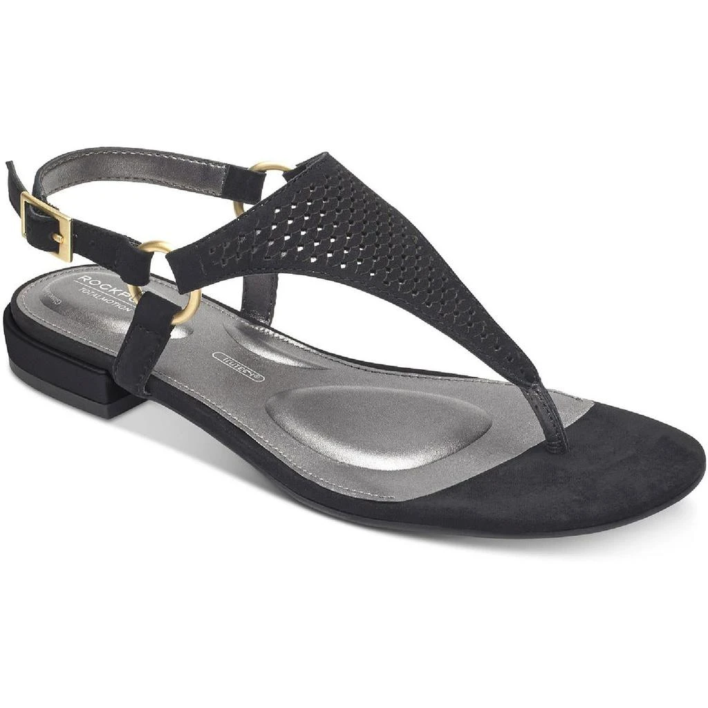 商品Rockport|Rockport Womens Total Motion Zosia Leather Flip Flop Thong Sandals,价格¥176,第1张图片