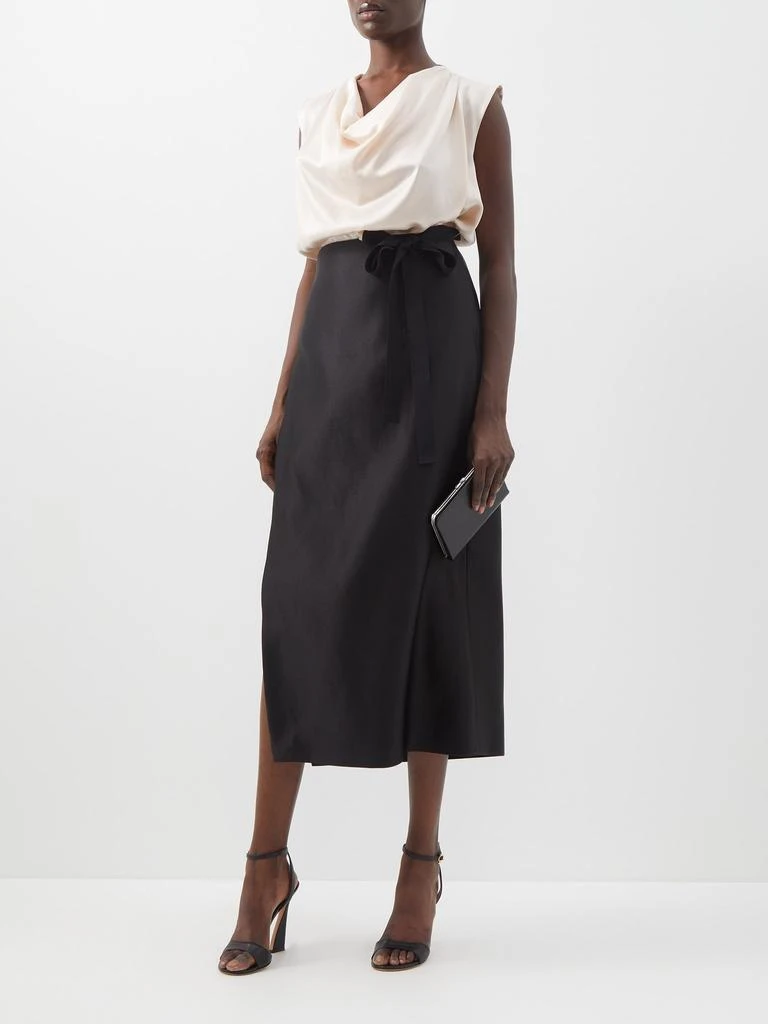 商品ROKSANDA|Andriya draped side-tie silk-satin top,价格¥2675,第2张图片详细描述
