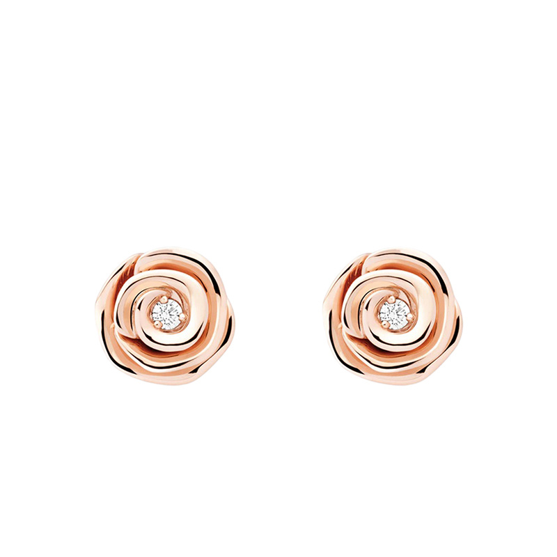 商品Dior|DIOR/迪奥 22春夏新款ROSE COUTURE系列 小号18k金玫瑰金镶嵌钻石耳环JRCO95002_0000,价格¥27732,第1张图片