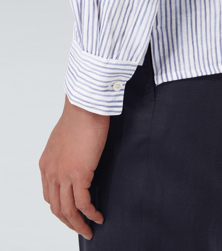 商品CARUSO|条纹棉质长袖衬衫,价格¥1706,第7张图片详细描述