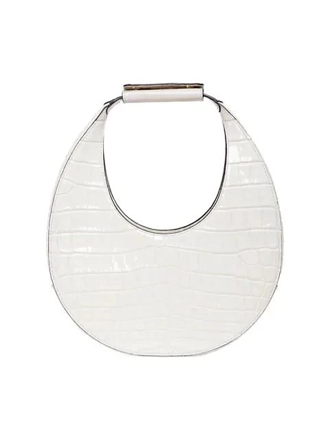 商品Staud|Moon Croc-Embossed Leather Hobo Bag,价格¥1218,第1张图片