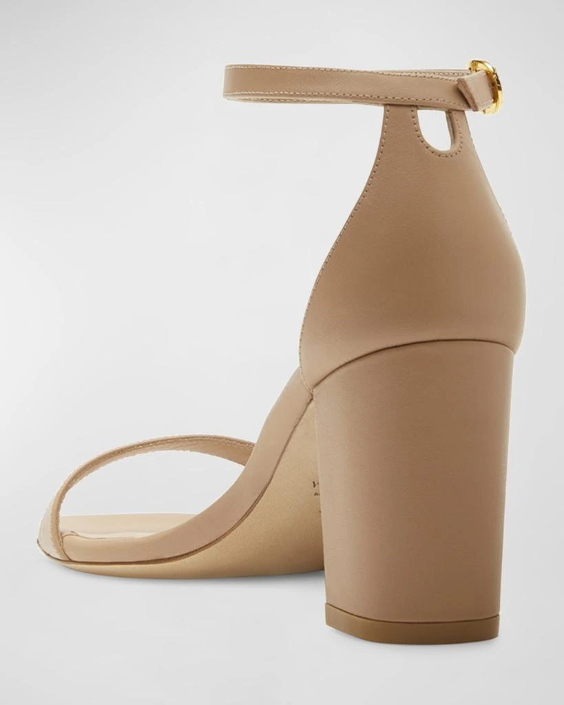 商品Stuart Weitzman|Nudistcurve Leather Ankle-Strap Sandals,价格¥1554,第3张图片详细描述