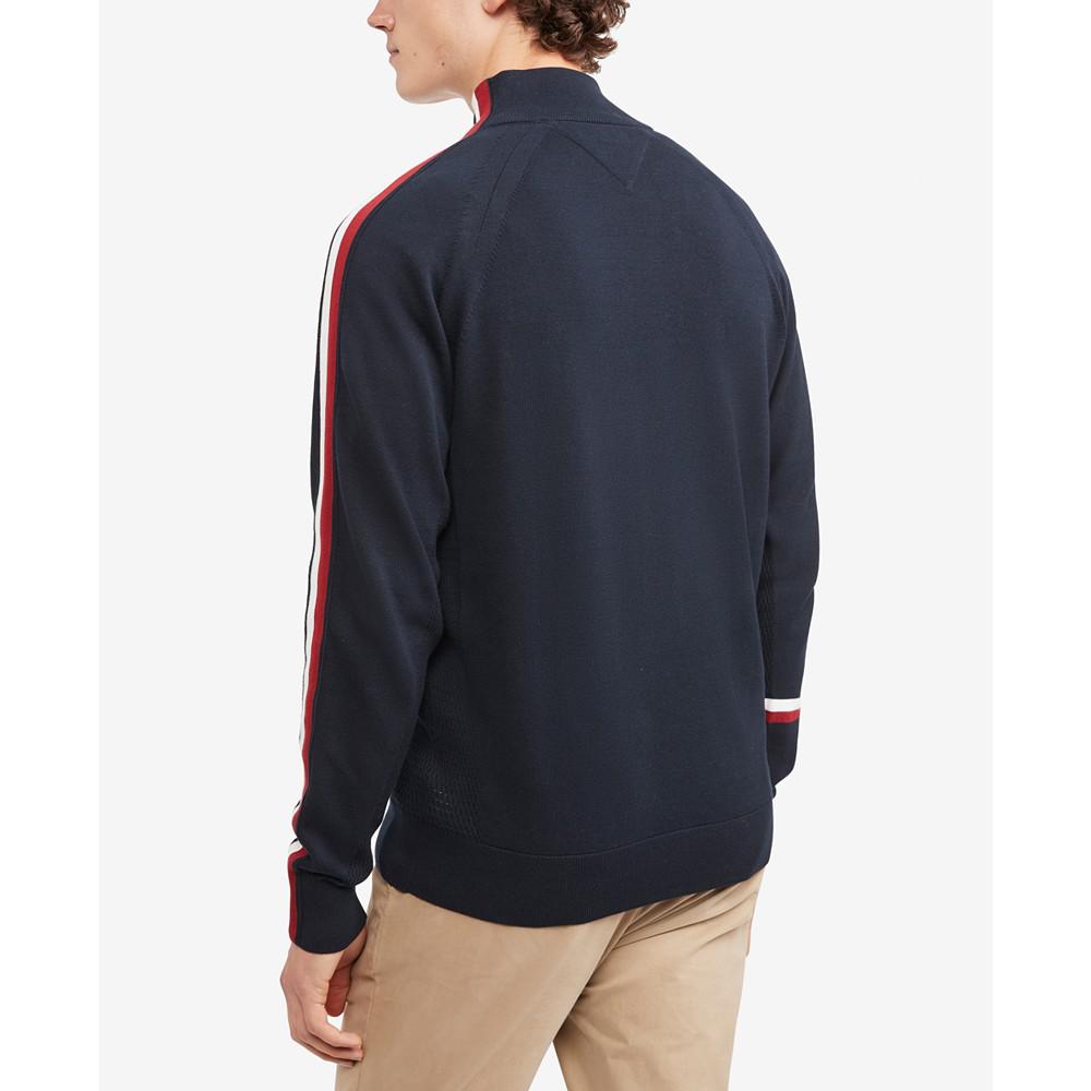 Men's Global Stripe Intarsia Full Zip Sweater商品第2张图片规格展示