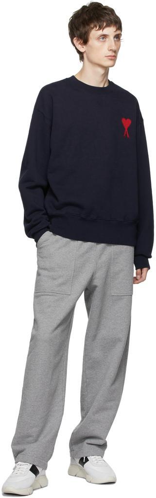 商品AMI|SSENSE Exclusive Navy Oversize Ami de Cœur Sweater,价格¥2398,第6张图片详细描述