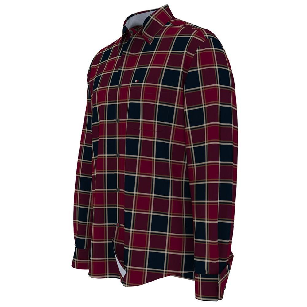 商品Tommy Hilfiger|Men's Big & Tall Blakely Glen Plaid Long-Sleeve Button-Down Shirt,价格¥579,第5张图片详细描述
