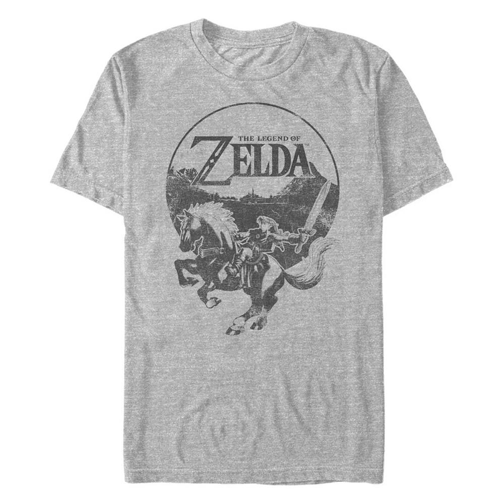 Nintendo Men's Legend of Zelda Rider Logo Short Sleeve T-Shirt商品第1张图片规格展示