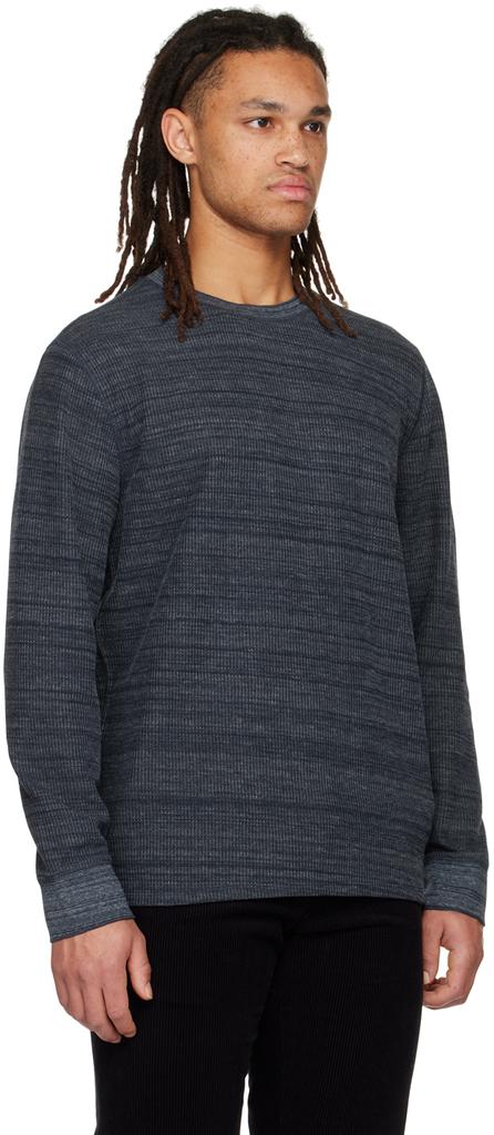 Blue Thermal Long Sleeve T-Shirt商品第2张图片规格展示