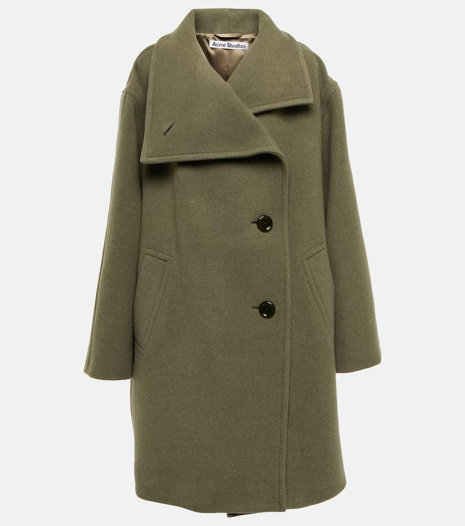 商品Acne Studios|Funnel-neck wool-blend coat,价格¥8616,第1张图片