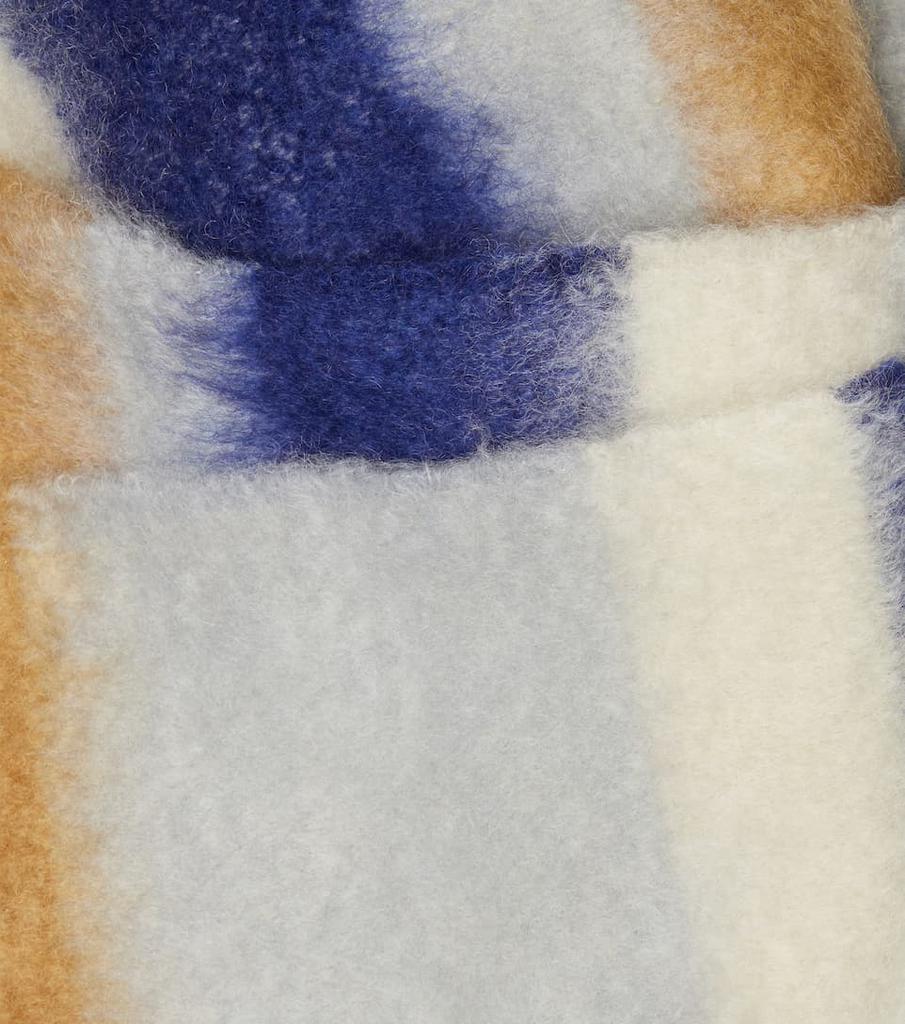 Striped mohair and wool scarf商品第4张图片规格展示