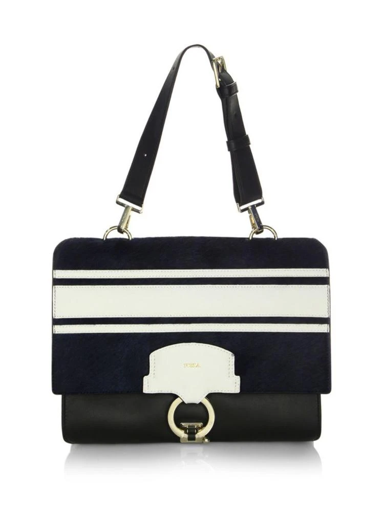 商品Furla|Scoop M Calf Hair Leather Shoulder Bag,价格¥5922,第1张图片
