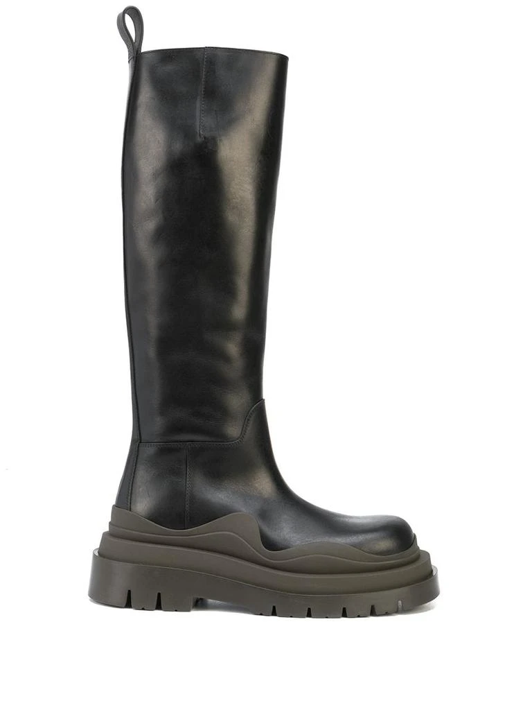 商品Bottega Veneta|BOTTEGA VENETA WOMEN KNEE HIGH TIRE BOOTS,价格¥3695,第1张图片