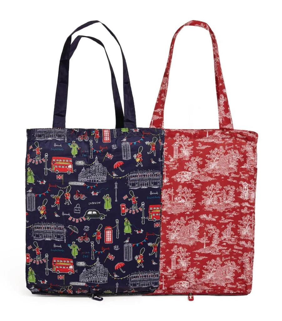 商品Harrods|Toile and SW1 Recycled Pocket Shopper Bag (Set of 2),价格¥224,第1张图片
