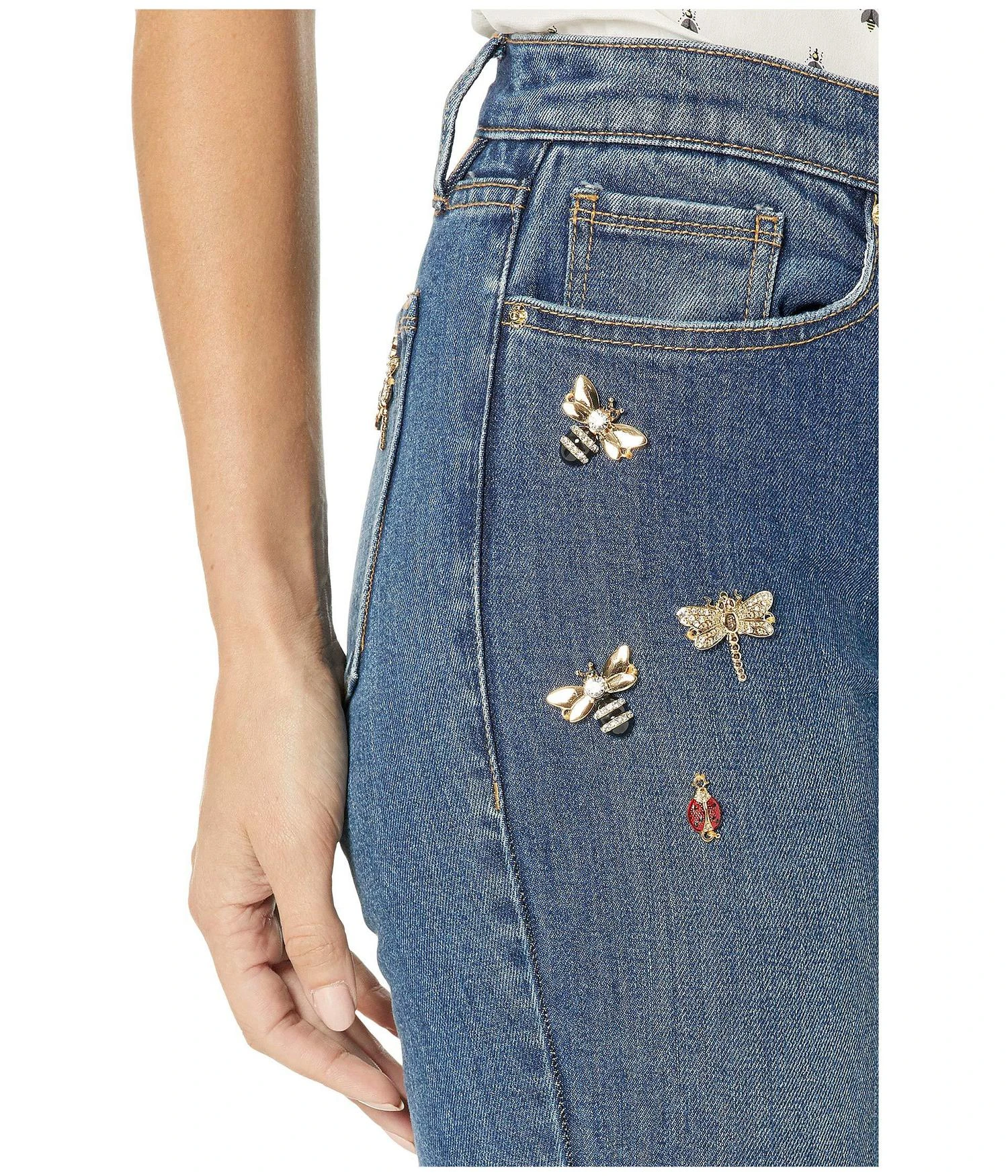 商品Juicy Couture|Embellished Charms Skinny Jeans,价格¥337,第5张图片详细描述