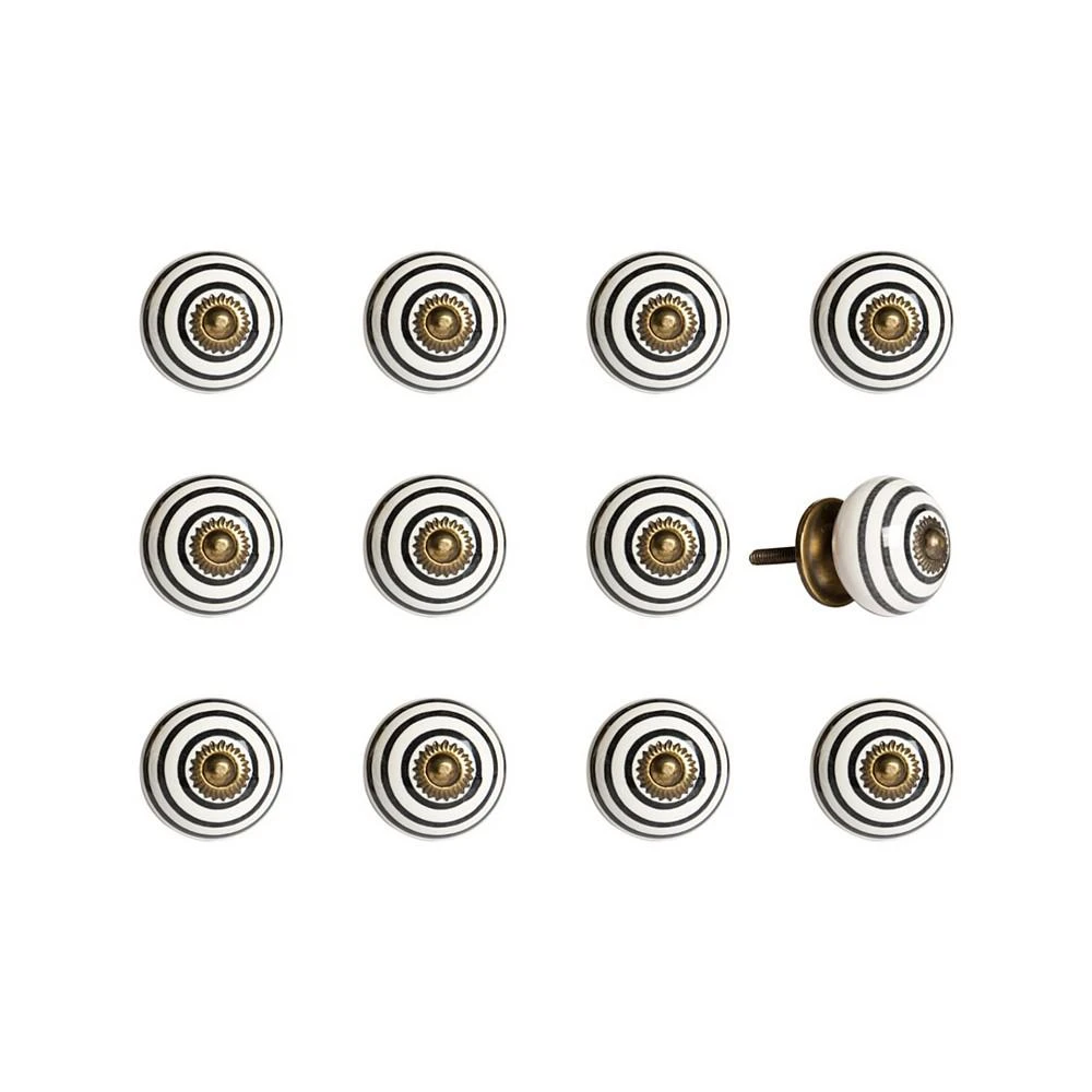 商品KNOB-IT|Handpainted Ceramic Knob Set of 12,价格¥469,第1张图片