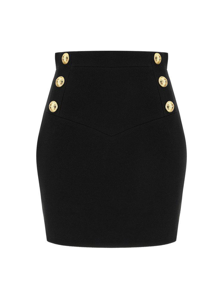 商品Balmain|Balmain Buttoned Mini Skirt,价格¥4436-¥5671,第1张图片