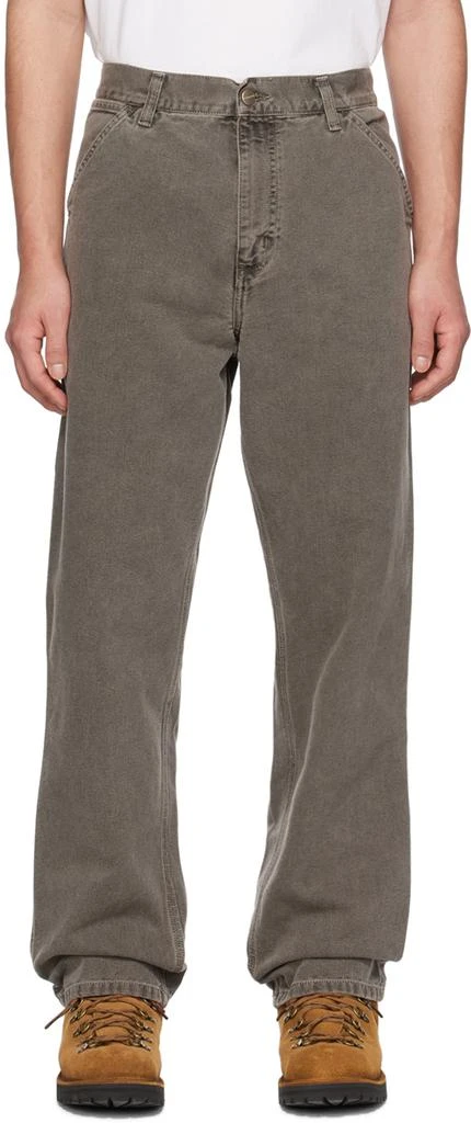 商品Carhartt WIP|Black Single Knee Trousers,价格¥933,第1张图片