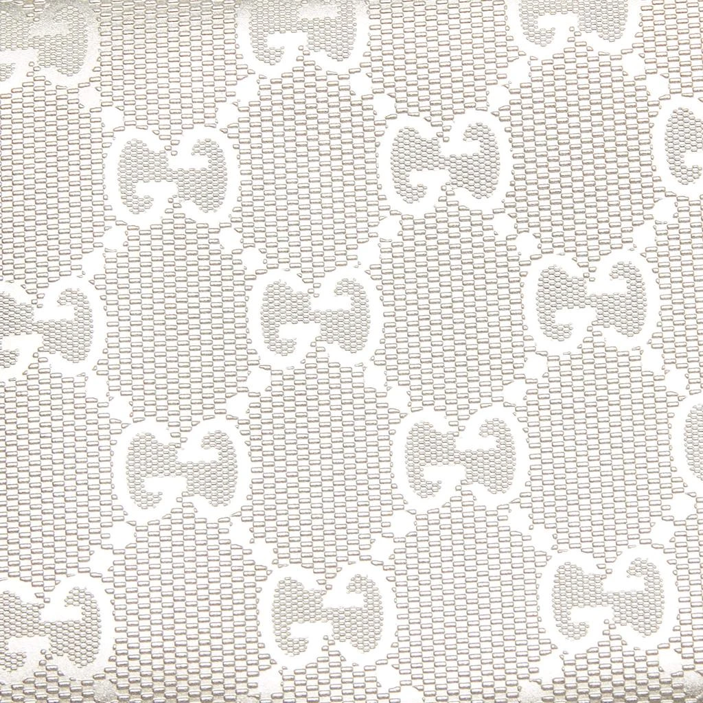 商品[二手商品] Gucci|Gucci Metallic Silver GG Imprime Canvas Zip Around Wallet,价格¥1413,第5张图片详细描述