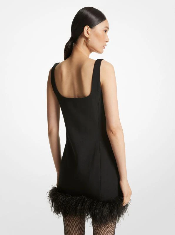 商品Michael Kors|Feather Trim Stretch Crepe Shift Dress,价格¥2226,第2张图片详细描述