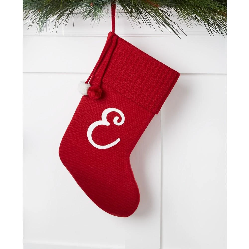 商品Macy's|Stocking Red Base White Letter Knitted Initial with Pom Pom, Created for Macy's,价格¥30,第5张图片详细描述