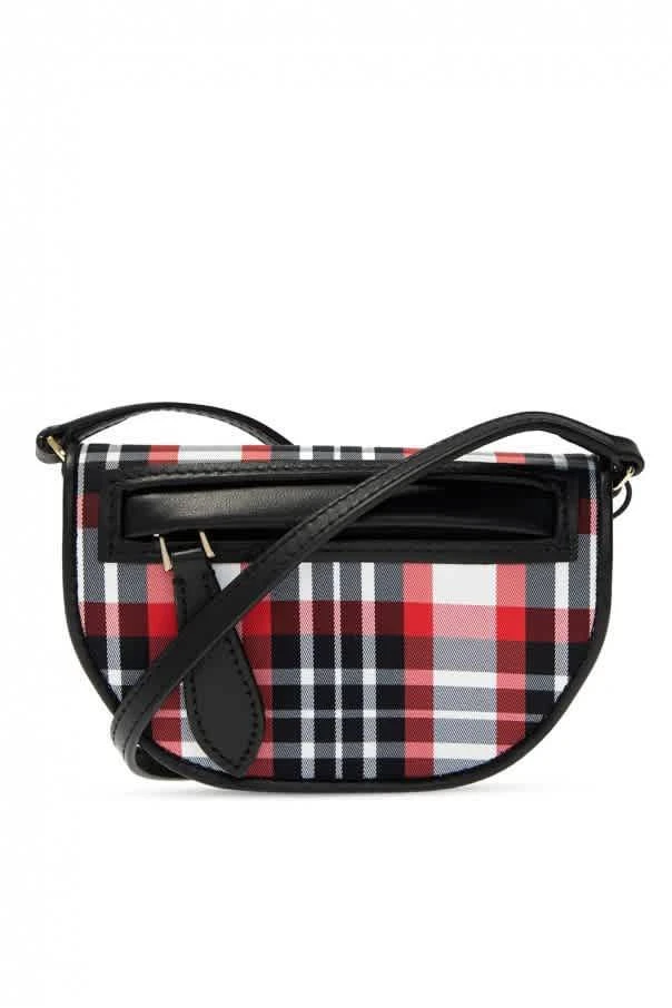 商品Burberry|Burberry Olympia Micro Tartan Crossbody Bag in Bright Red Check,价格¥2474,第1张图片