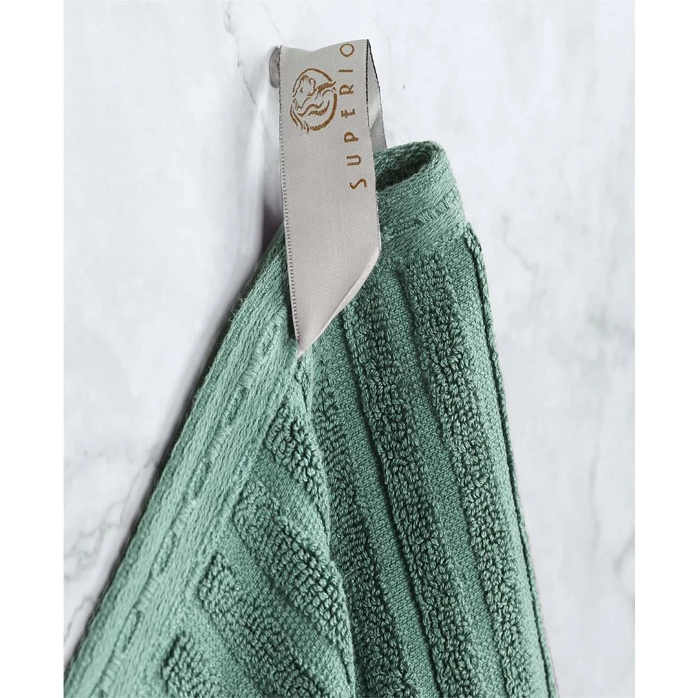商品Superior|Soho Checkered Border Cotton 2 Piece Bath Towel Set, 54" x 27",价格¥335,第3张图片详细描述
