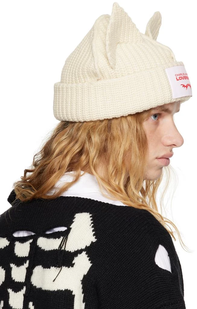 商品Charles Jeffrey Loverboy|Off-White Chunky Ears Beanie,价格¥1082,第3张图片详细描述