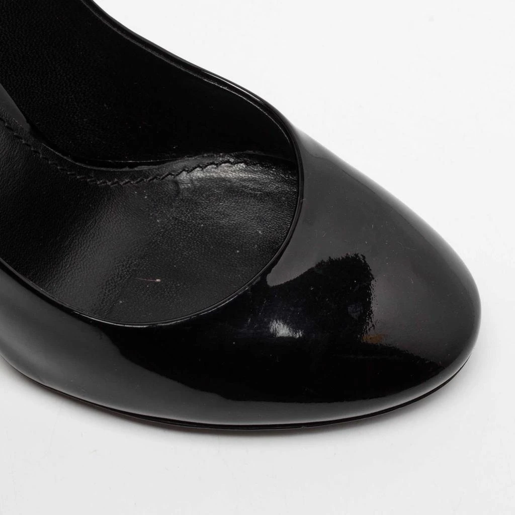 Louis Vuitton Black Patent Leather Round Toe Block Heel Pumps Size 36.5 商品