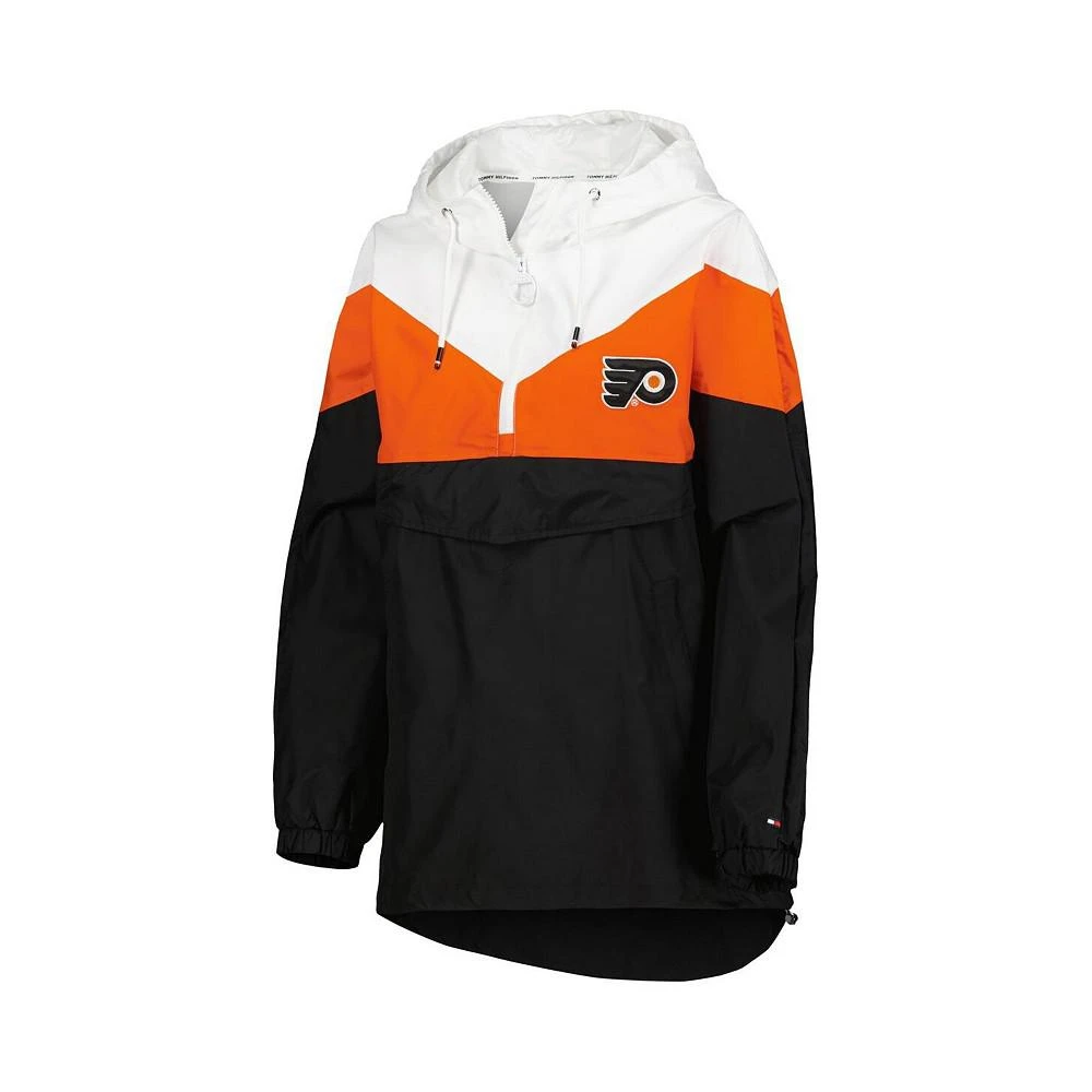 商品Tommy Hilfiger|Women's Orange, Black Philadelphia Flyers Staci Half-Zip Windbreaker Jacket,价格¥686,第3张图片详细描述