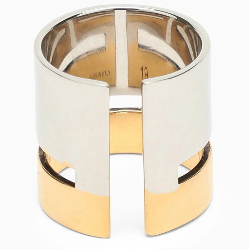 商品Alexander McQueen|Silver and gold ring with logo,价格¥1081,第2张图片详细描述