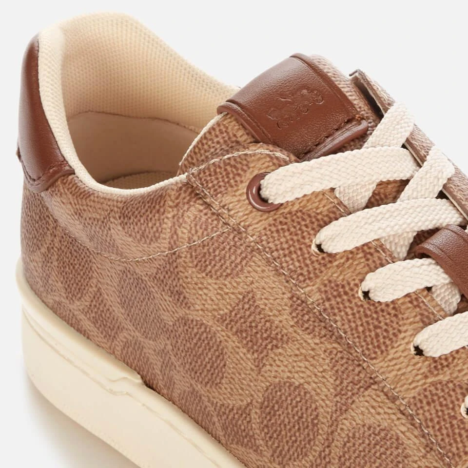 商品Coach|COACH WOMEN'S LOWLINE COATED CANVAS TRAINERS - TAN,价格¥1040,第4张图片详细描述