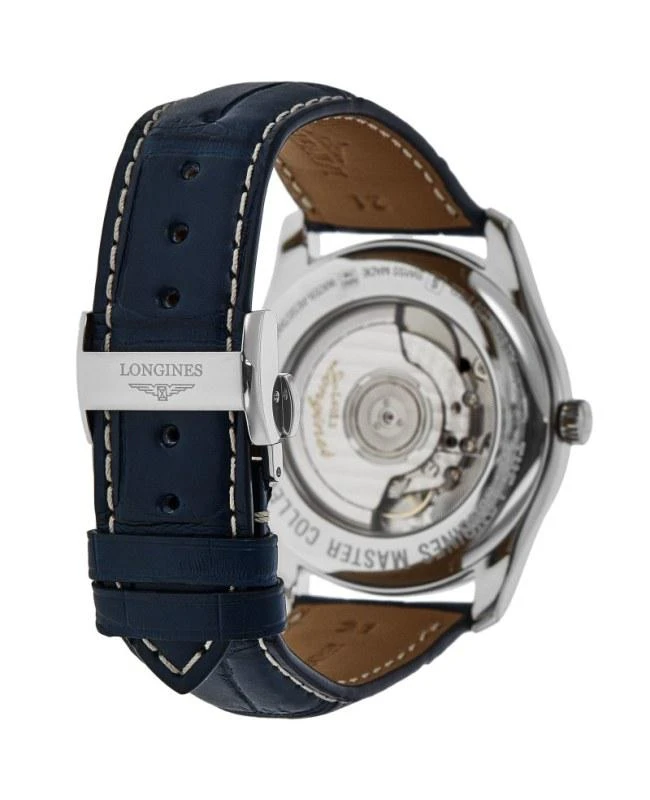 商品Longines|Longines Master Collection Power Reserve 40mm Blue Dial Leather Strap Men's Watch L2.908.4.92.0,价格¥9632,第4张图片详细描述