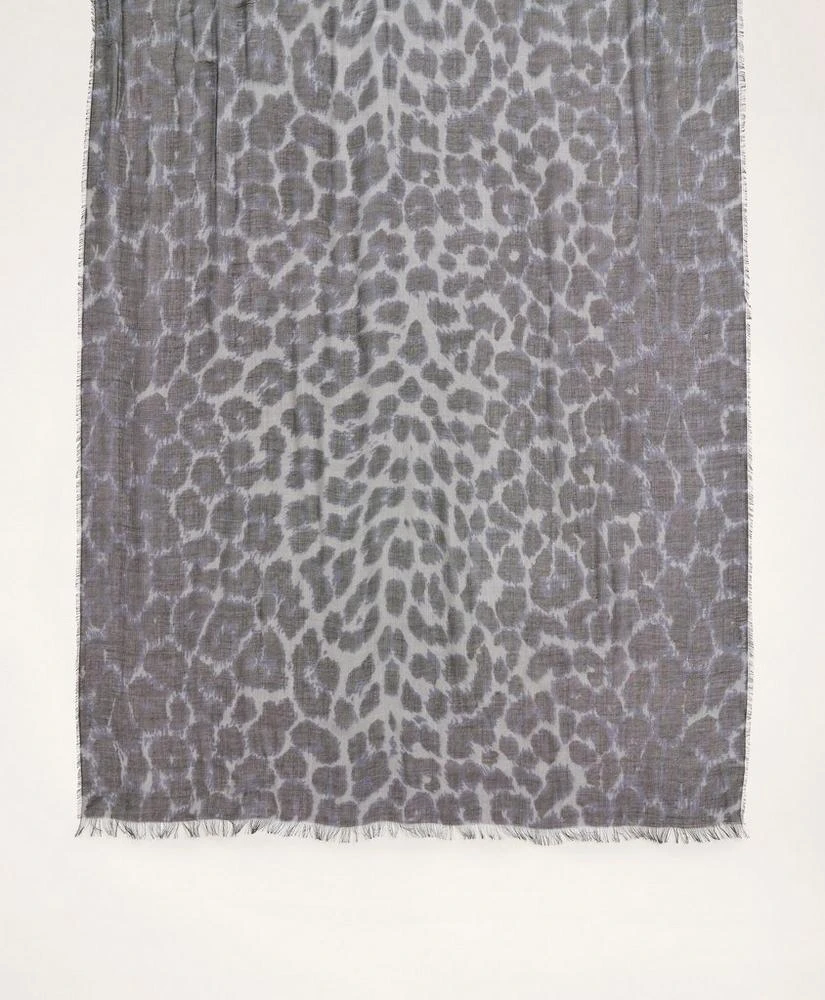 商品Brooks Brothers|Cashmere Blend Leopard Print Scarf,价格¥722,第2张图片详细描述