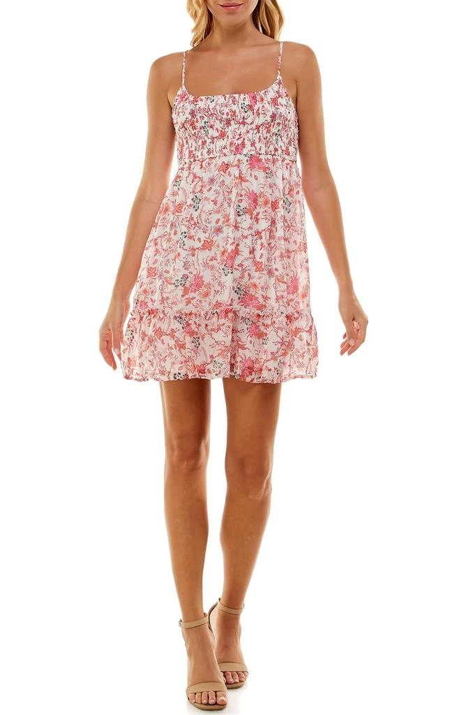 商品ROW A|Floral Print Smocked Dress,价格¥230,第1张图片