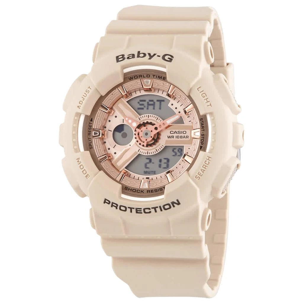 商品Casio|Baby-G Alarm World Time Quartz Analog-Digital Ladies Watch BA-110CP-4ADR,价格¥671,第1张图片