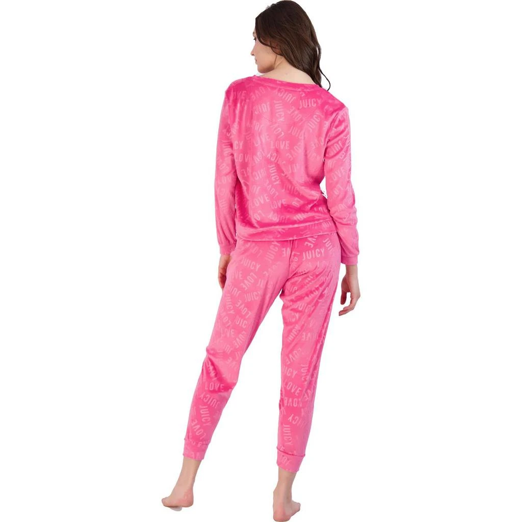 商品Juicy Couture|Juicy Couture Womens 2 Piece Velvet Pajama Set,价格¥105,第3张图片详细描述