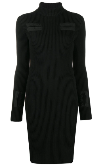BOTTEGA VENETA 女士黑色羊毛连衣裙 628785-VKVX0-1000商品第1张图片规格展示