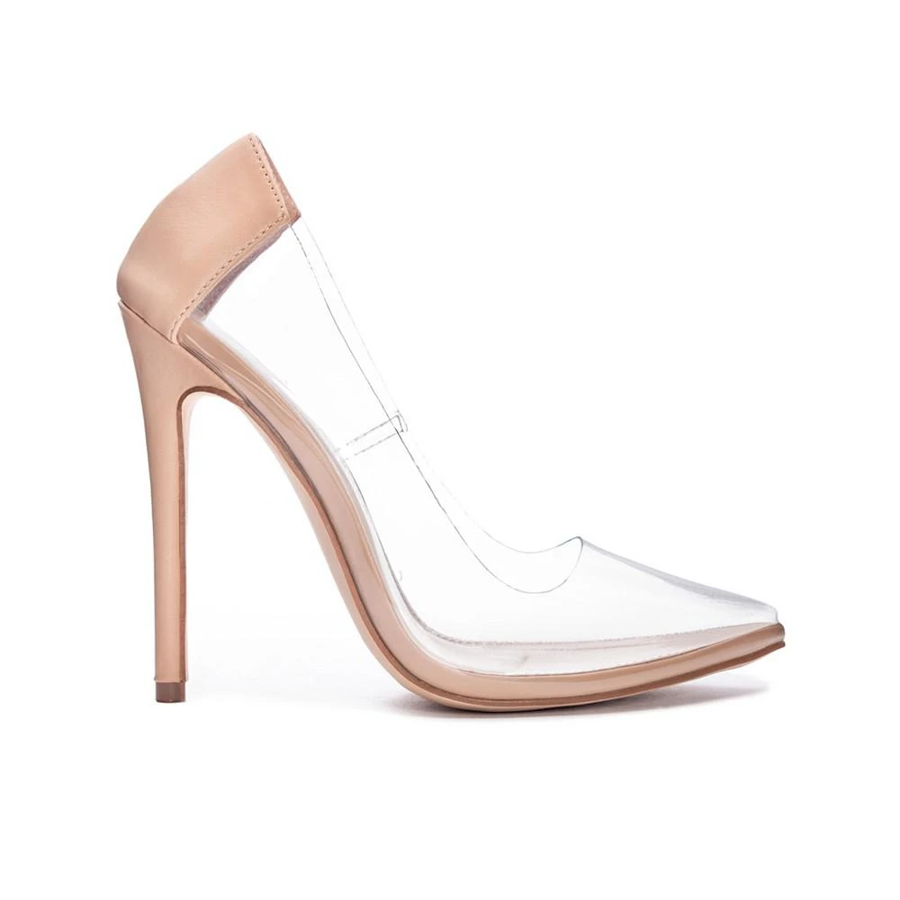 商品Chinese Laundry|Women's Saleena Clear Pointed Toe Pump,价格¥588,第2张图片详细描述