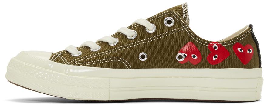 Khaki Converse Edition Multiple Heart Chuck 70 Sneakers商品第3张图片规格展示