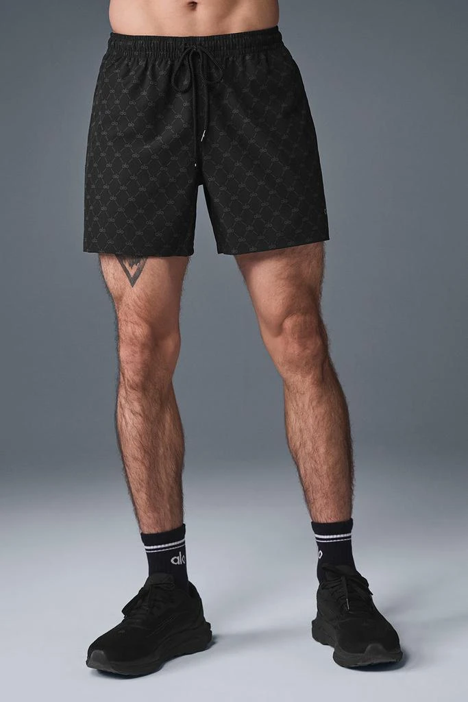 商品Alo|7'' Diamond Circuit Short - Black/Anthracite,价格¥588,第1张图片