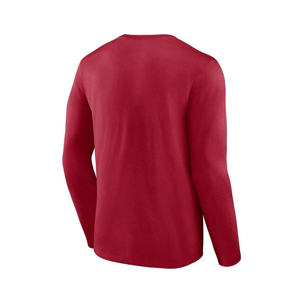 商品Fanatics|Men's Branded Crimson Indiana Hoosiers Modern Two-Hit Long Sleeve T-shirt,价格¥252,第4张图片详细描述