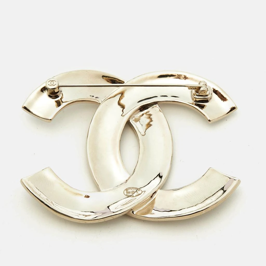 商品[二手商品] Chanel|Chanel CC Gold Tone Brooch,价格¥3789,第2张图片详细描述