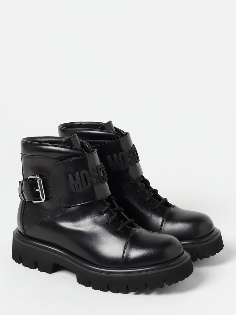 商品Moschino|Moschino Couture leather combat boots,价格¥4891,第2张图片详细描述