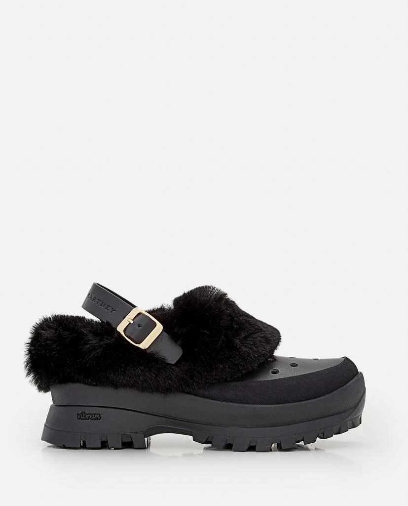 商品Stella McCartney|TRACE RUBBER AND FAUX SHEARLING SLIPPERS,价格¥2742,第1张图片