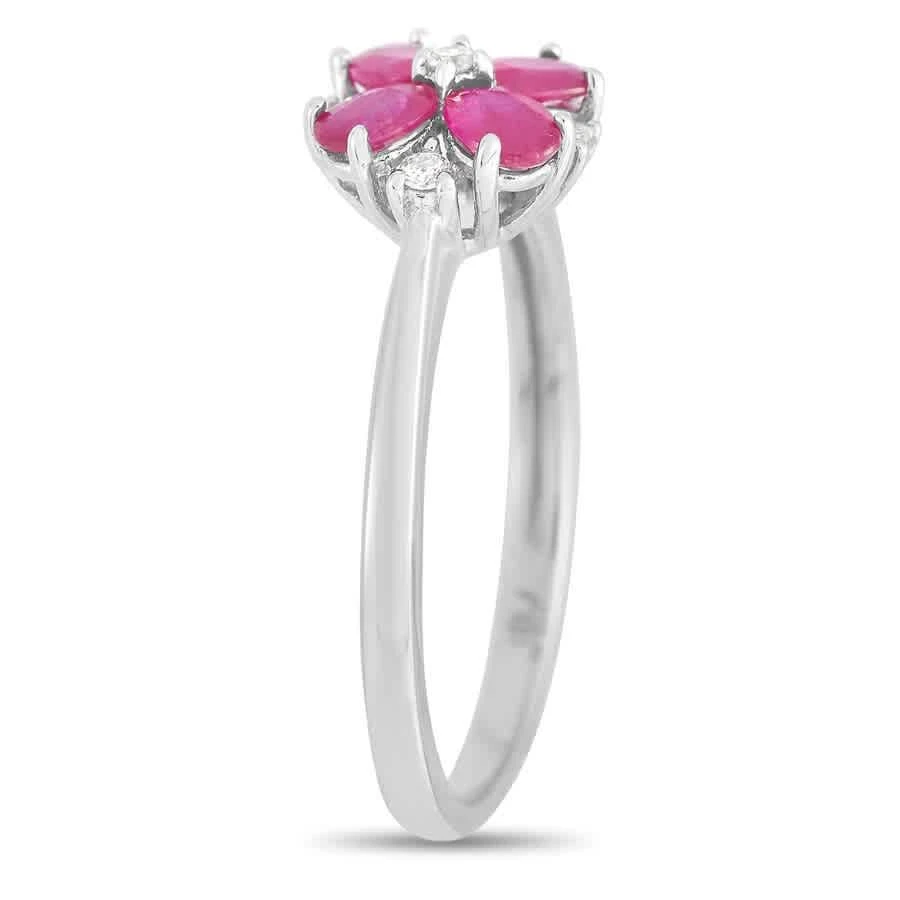 商品LB Exclusive|14K White Gold 0.08 ct Diamond and Ruby Ring,价格¥3161,第2张图片详细描述