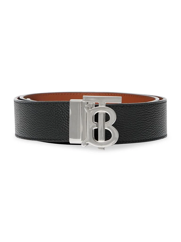 商品Burberry|Logo Plaque Buckle Leather Belt,价格¥4500,第1张图片