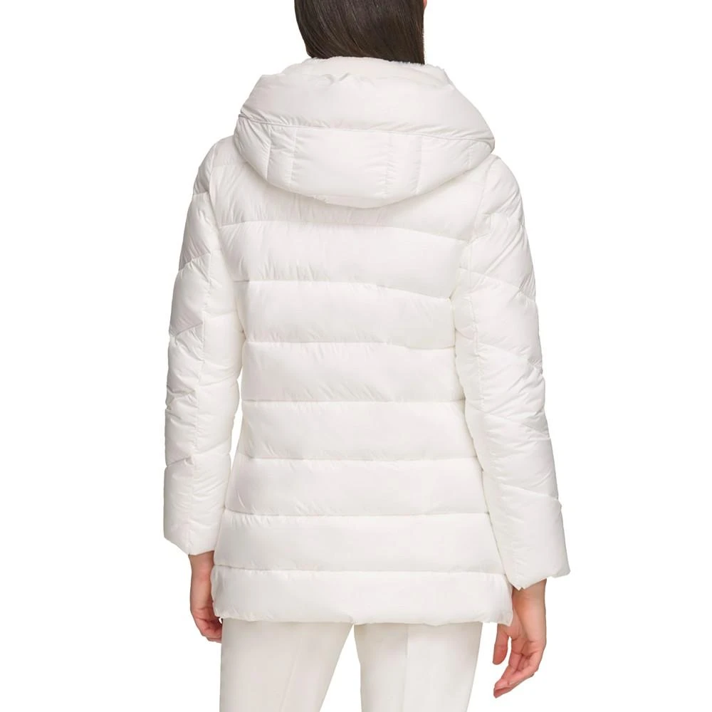 商品Calvin Klein|Women's Bibbed Hooded Puffer Coat, Created for Macy's,价格¥805,第2张图片详细描述