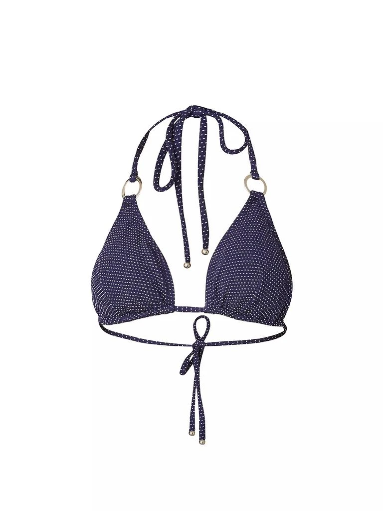 商品Shoshanna|Metallic Polka Dot Triangle Bikini Top,价格¥304,第1张图片